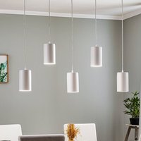 TEMAR LIGHTING ZW Tube 170 pendant light, 5-bulb, white
