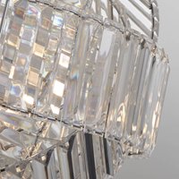 Searchlight Pendellampa Eldoria, transparent, akryl, Ø 41 cm, E27