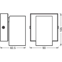 Spot mural OSRAM OCTAGON, blanc, à 1 lampe, GU10-LED 927 à intensité variable
