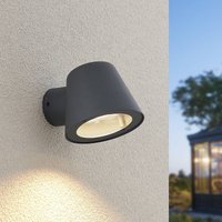 Lindby utomhusvägglampa Ileyna, antracit, metall, 15 cm