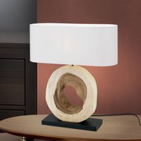 ORION Nathan table lamp, decorative wooden base