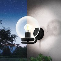 EGLO Utomhusvägglampa Taverna, kulfformad, klar