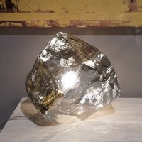 KARE Bordslampa Aura, rökfärgad, glas, Ø 30 cm, E27