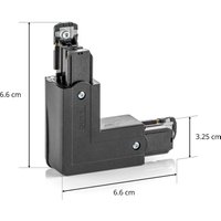 GLOBAL Noa corner protective conductor inside, black