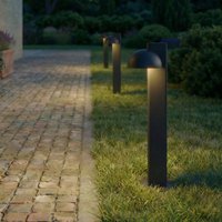 Lucande LED-väglampa Velira, svart, 77 cm, 1 lampa, IP44