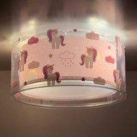 Dalber Unicorn plafonnier, motif licorne, 1 lampe