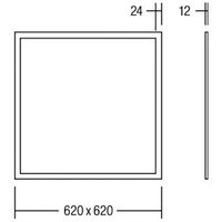 BRUMBERG Ailis Panneau LED 62x62cm opal 3000K