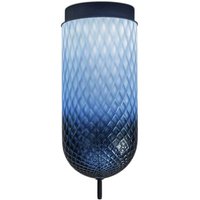 OLEV LED-Deckenlampe Curuba, blau, Glas, Höhe 40 cm, 2.700 K
