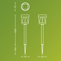 Philips LED-solcellslampa Avery, jordspets, svart, IP44