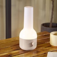 Lindby Isaline LED battery-powered table lamp, beige, dimmable, IP44