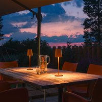 Luminaire LED rechargeable SLV Vinolina Two, couleur rouille, aluminium, Ø 11 cm