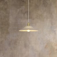 COREP Louise pendant light, ivory, Ø 38 cm, metal
