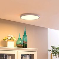 Lindby Smart Plafonnier LED Denora, blanc, RVB, CCT, Tuya