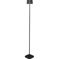 LED-Akku-Stehlampe Nice, schwarz, Alu, IP54, Dimmer, CCT