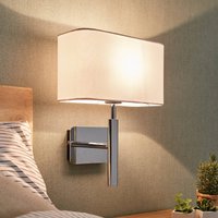 Lucande Jettka wall lamp with textile shade and switch