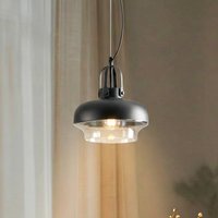 Avonni AV-5064-1BSY pendant light, metal and glass lampshade
