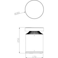 Deko-Light Faro LED pedestal light, height 25 cm, dark grey, DALI, 3,000K