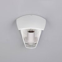 Trio Lighting Applique d'extérieur murale VENTA, blanche, douille en haut, hauteur 24 cm, IP44