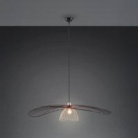 Reality Leuchten Hänglampa Lauris, matt svart, Ø 100 cm, metall, E27