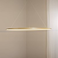 Milagro Lighting LED-hänglampa Saturno, Ø 120 cm, guldfärgad, 1 lampa, 4 000 K