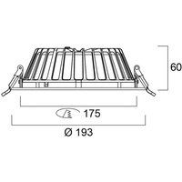 Sylvania Downlight LED Insaver Slim, Ø 17,5 cm, 840