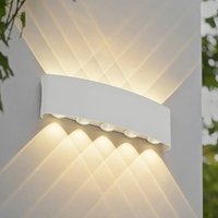 Lindby LED-utomhusvägglampa Ithan, 5 lampor, vit, 27 cm
