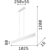 Ideallux Ideal Lux hänglampa Skrivbord, svart metall Längd 102,5 cm