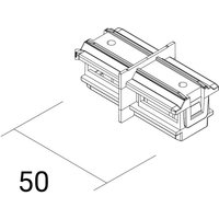 Ivela Connecteur longitudinal SQUARE 48 V, noir, sectionneur