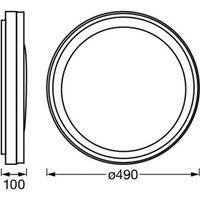 OSRAM SMART+ WiFi taklampa ORBIS ZEST, vit 50 cm RGB CCT