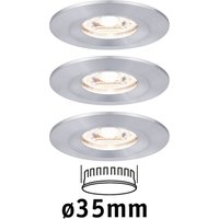 Paulmann Nova mini inbyggnadsspot 3-pack aluminium