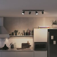 Philips myLiving Kosipo spot GU10 noir à 4 lampes