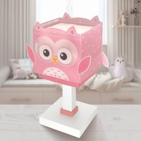 Dalber Barnbordslampa Little Pink Owl, G4, bredd 14 cm