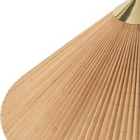 GUBI floor lamp 9602, brass/rattan, bamboo lampshade