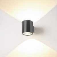 SLV LED-vägglampa Oculus, bronsfärgad Ø 9 cm, dimbar till varmt