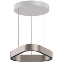 LOOM DESIGN LED pendant light Trigon, grey, aluminium, 40 cm