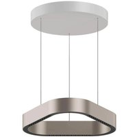 LOOM DESIGN LED-pendellampa Trigon, grå, aluminium, 40 cm