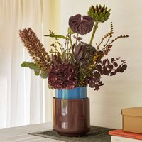 HÜBSCH Pots Deux, rouge-brun/bleu, set de 2, poudre de pierre