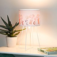 Duolla Freddy table lamp, colourful, animals, E14, height 32.5 cm