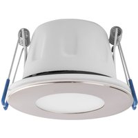 MEGAMAN LED recessed spotlight Tego Slim, 2,800 K, nickel, IP65