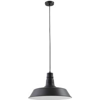 Lindby Hängeleuchte Laylan, schwarz/weiß, Ø 46 cm, Metall