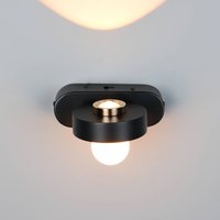 Trio Lighting Arpino LED wall light, black, projection 15 cm, metal, 2-bulb.
