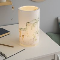 Elobra Jurassic LED table lamp, white/multicoloured, height 25 cm