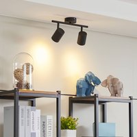 Lindby spot pour plafond Jorell, noir, 31 cm, à 2 lampes, GU10