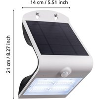 EGLO Lamozzo solar LED wall lamp, white, height 21 cm, sensor