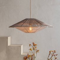 GOOD & MOJO Lumbini hanging light, Ø60 cm, light grey, paper cord
