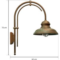 Moretti Luce Luca vägglampa för utomhusbruk med dubbel arm