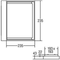 BRUMBERG 60108 plafonnier LED, carré