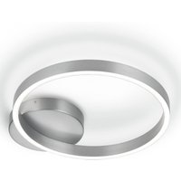 Knapstein LED-taklampa Anel-40, matt nickel, direkt/indirekt