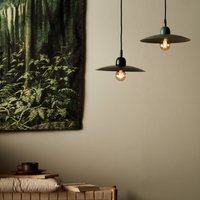 PR Home pendant light Como, black, Ø 28 cm, metal, plug