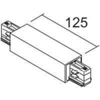 Ivela central power feed LKM DALI black 3-phase plastic